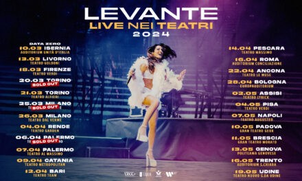 Levante ritorna a Torino con “LIVE NEI TEATRI” con una doppia data al Teatro Alfieri